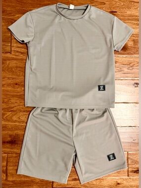 SHEIN Light Gray Kids Two-Piece Set